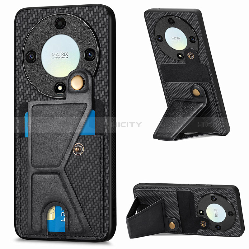 Funda Silicona Carcasa Ultrafina Goma con Magnetico S05D para Huawei Honor Magic5 Lite 5G Negro