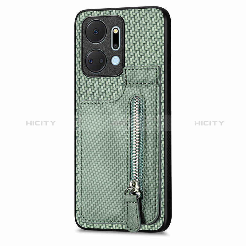 Funda Silicona Carcasa Ultrafina Goma con Magnetico S05D para Huawei Honor X7a Verde