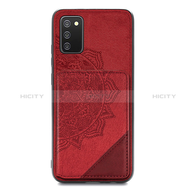 Funda Silicona Carcasa Ultrafina Goma con Magnetico S05D para Samsung Galaxy A02s Rojo