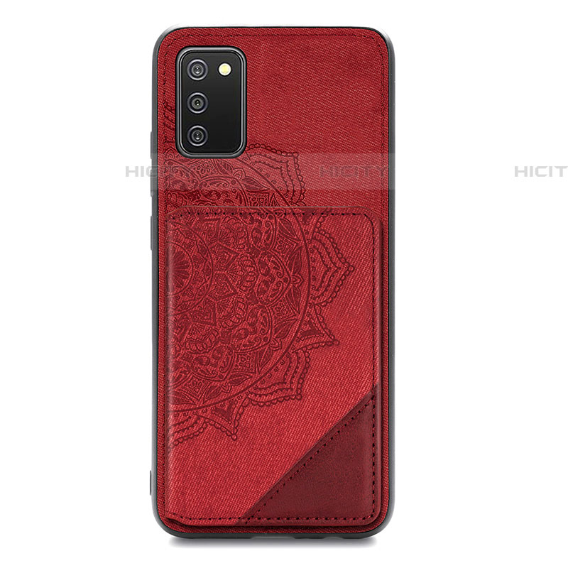 Funda Silicona Carcasa Ultrafina Goma con Magnetico S05D para Samsung Galaxy A03s Rojo