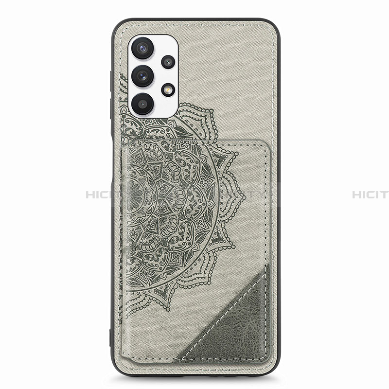 Funda Silicona Carcasa Ultrafina Goma con Magnetico S05D para Samsung Galaxy A32 5G Gris