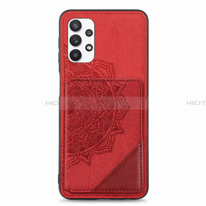 Funda Silicona Carcasa Ultrafina Goma con Magnetico S05D para Samsung Galaxy A32 5G Rojo