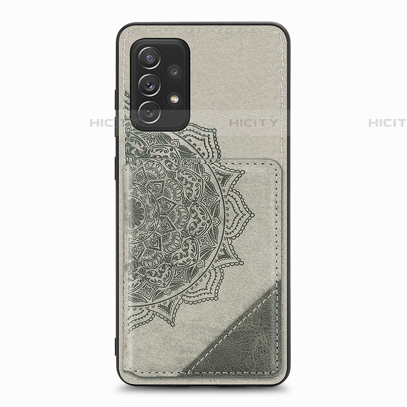 Funda Silicona Carcasa Ultrafina Goma con Magnetico S05D para Samsung Galaxy A52 4G Gris