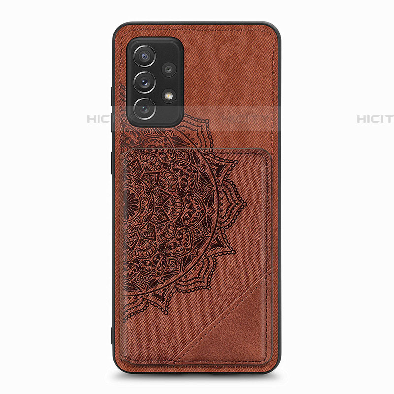 Funda Silicona Carcasa Ultrafina Goma con Magnetico S05D para Samsung Galaxy A52 5G Marron