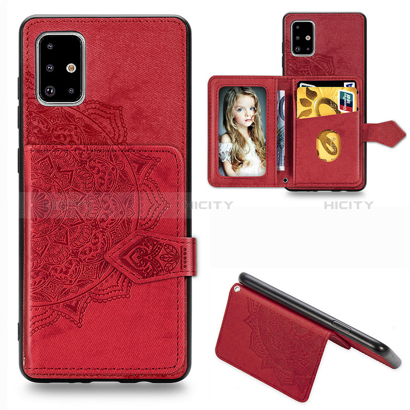 Funda Silicona Carcasa Ultrafina Goma con Magnetico S05D para Samsung Galaxy A71 5G Rojo