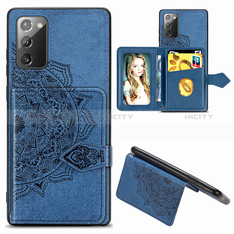 Funda Silicona Carcasa Ultrafina Goma con Magnetico S05D para Samsung Galaxy Note 20 5G Azul