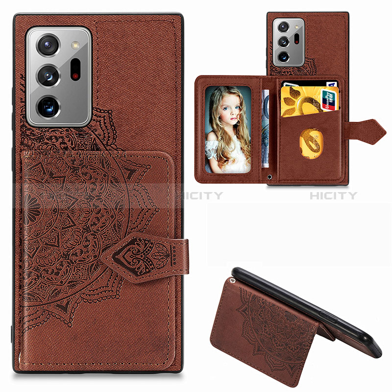 Funda Silicona Carcasa Ultrafina Goma con Magnetico S05D para Samsung Galaxy Note 20 Ultra 5G Marron