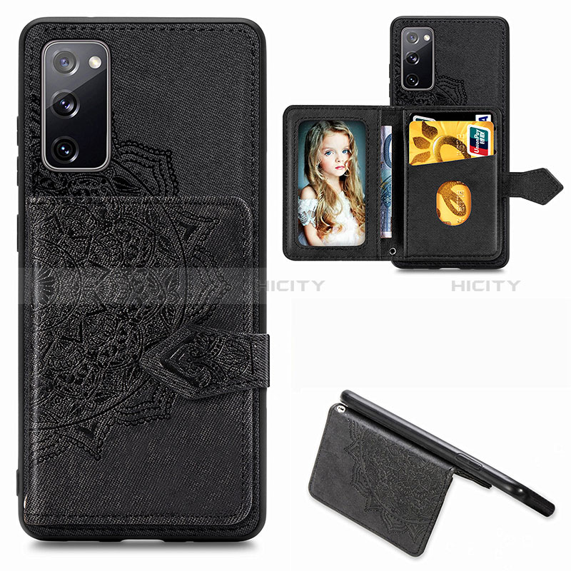 Funda Silicona Carcasa Ultrafina Goma con Magnetico S05D para Samsung Galaxy S20 FE 5G Negro