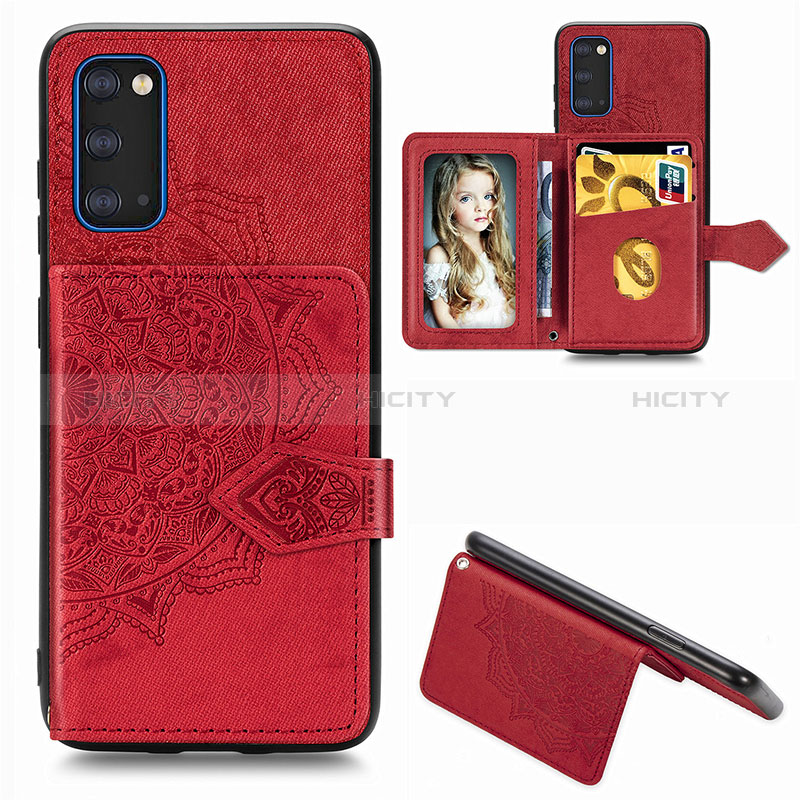 Funda Silicona Carcasa Ultrafina Goma con Magnetico S05D para Samsung Galaxy S20 Rojo