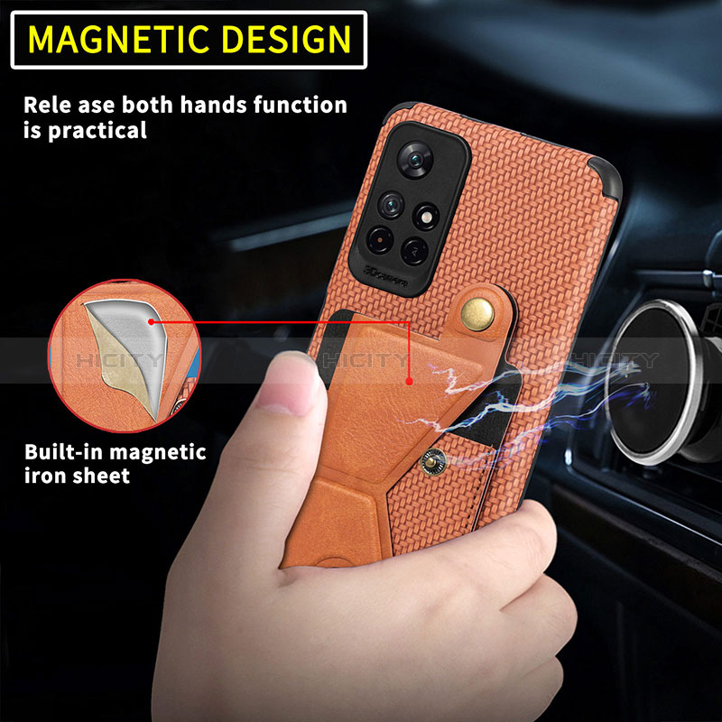 Funda Silicona Carcasa Ultrafina Goma con Magnetico S05D para Xiaomi Poco M4 Pro 5G