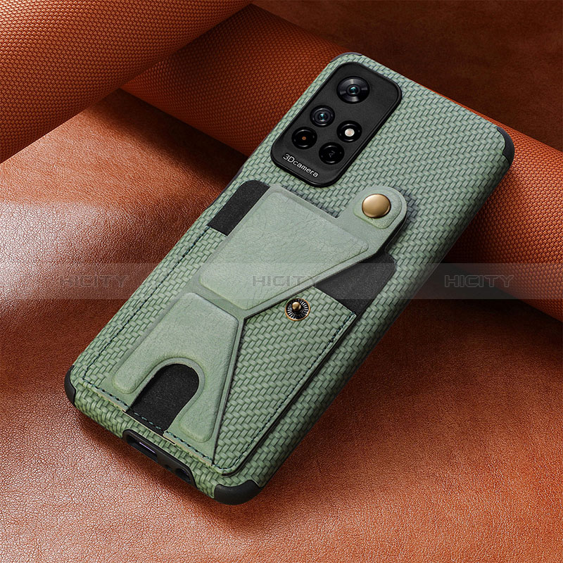 Funda Silicona Carcasa Ultrafina Goma con Magnetico S05D para Xiaomi Poco M4 Pro 5G Oro