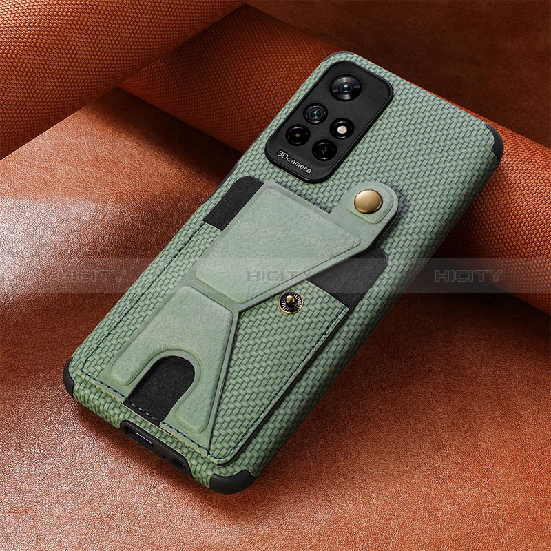 Funda Silicona Carcasa Ultrafina Goma con Magnetico S05D para Xiaomi Redmi Note 11S 5G Oro