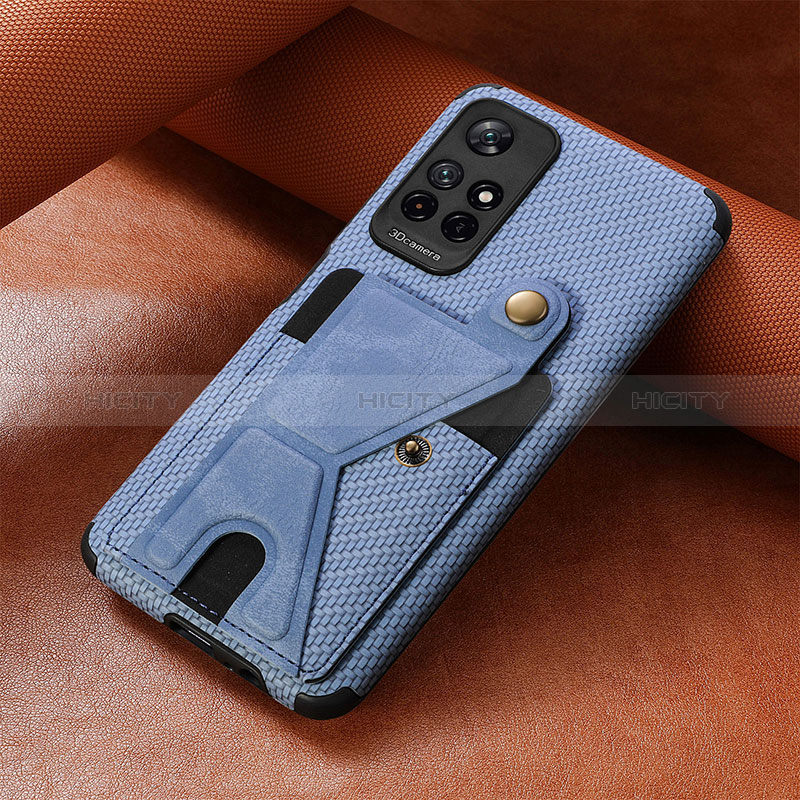 Funda Silicona Carcasa Ultrafina Goma con Magnetico S05D para Xiaomi Redmi Note 11T 5G Azul