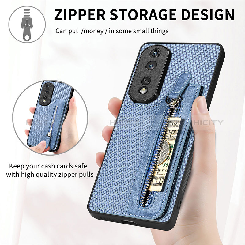 Funda Silicona Carcasa Ultrafina Goma con Magnetico S06D para Huawei Honor 80 Pro 5G