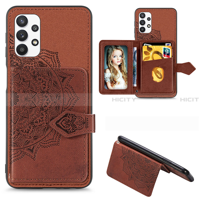 Funda Silicona Carcasa Ultrafina Goma con Magnetico S06D para Samsung Galaxy A32 4G Marron