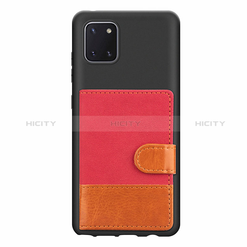 Funda Silicona Carcasa Ultrafina Goma con Magnetico S06D para Samsung Galaxy A81 Rojo