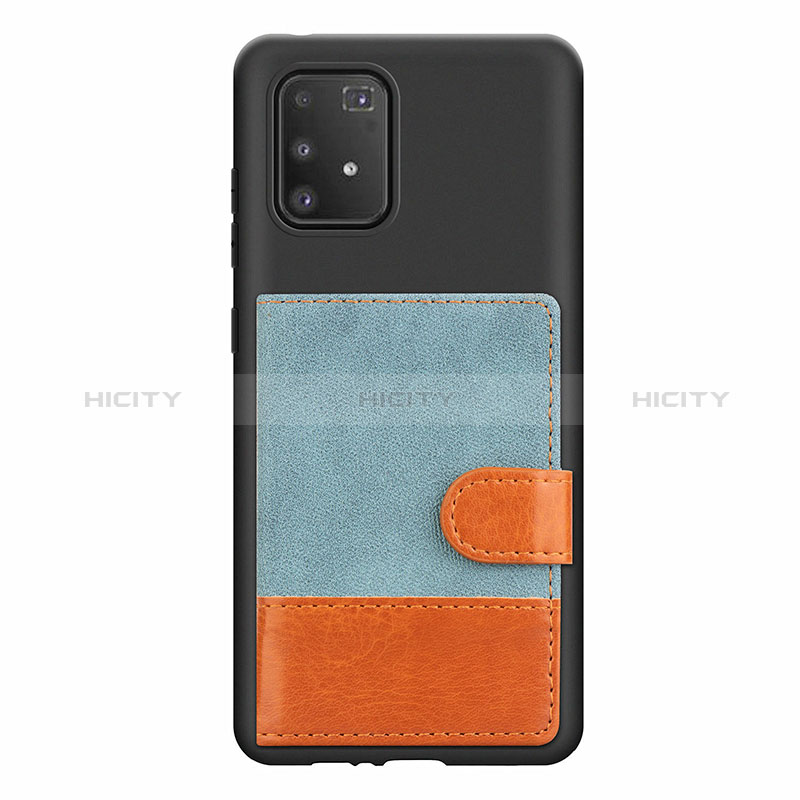 Funda Silicona Carcasa Ultrafina Goma con Magnetico S06D para Samsung Galaxy A91 Azul