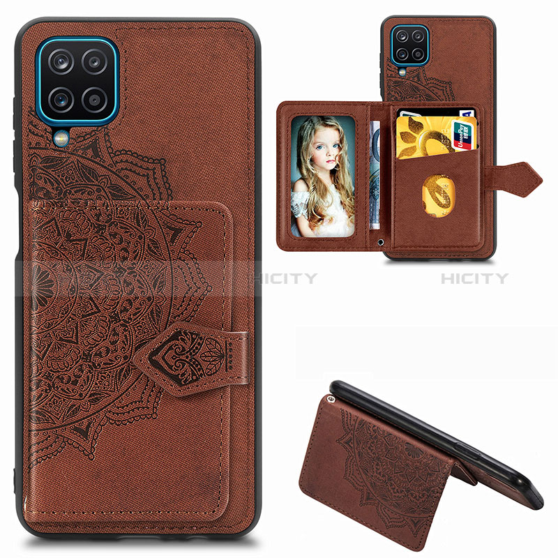 Funda Silicona Carcasa Ultrafina Goma con Magnetico S06D para Samsung Galaxy M12 Marron