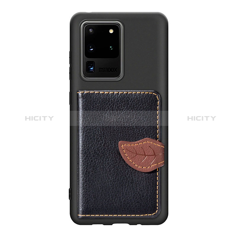 Funda Silicona Carcasa Ultrafina Goma con Magnetico S06D para Samsung Galaxy S20 Ultra 5G Negro