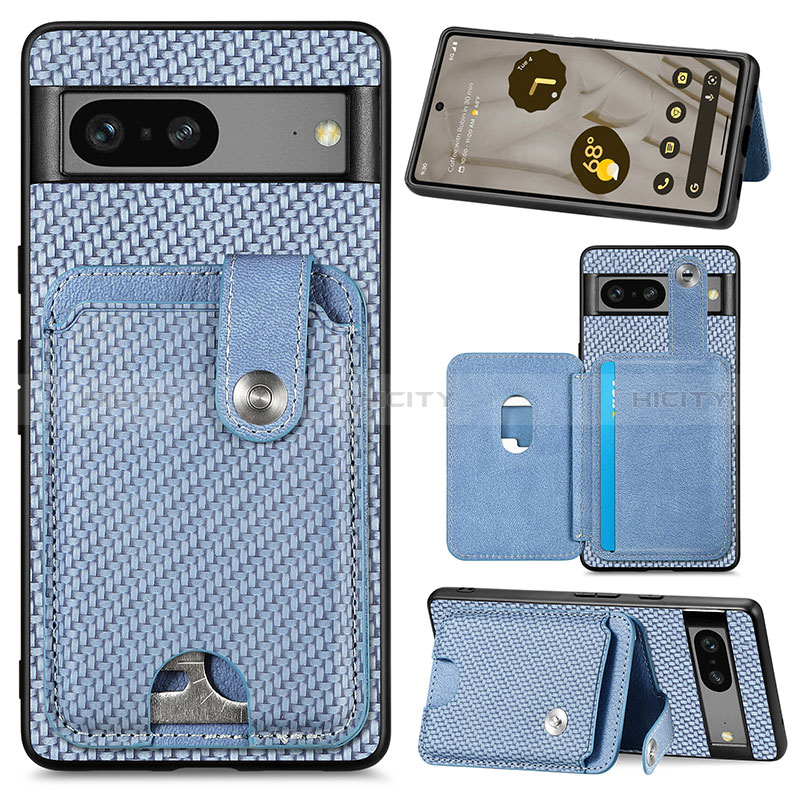 Funda Silicona Carcasa Ultrafina Goma con Magnetico S07D para Google Pixel 7a 5G