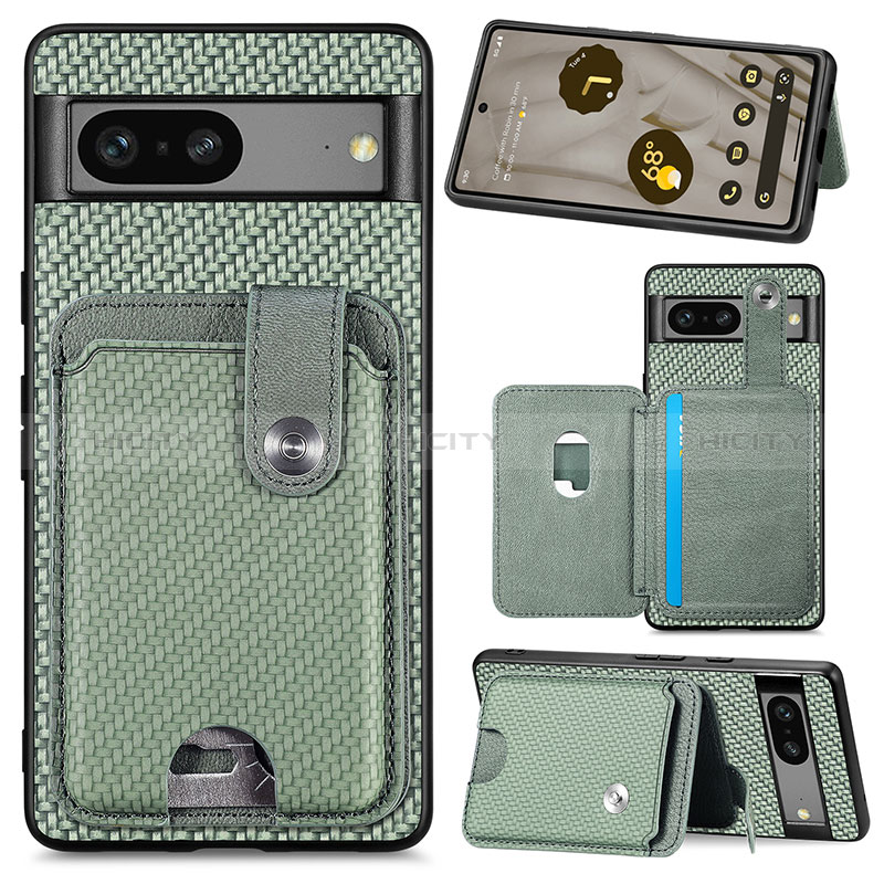 Funda Silicona Carcasa Ultrafina Goma con Magnetico S07D para Google Pixel 7a 5G