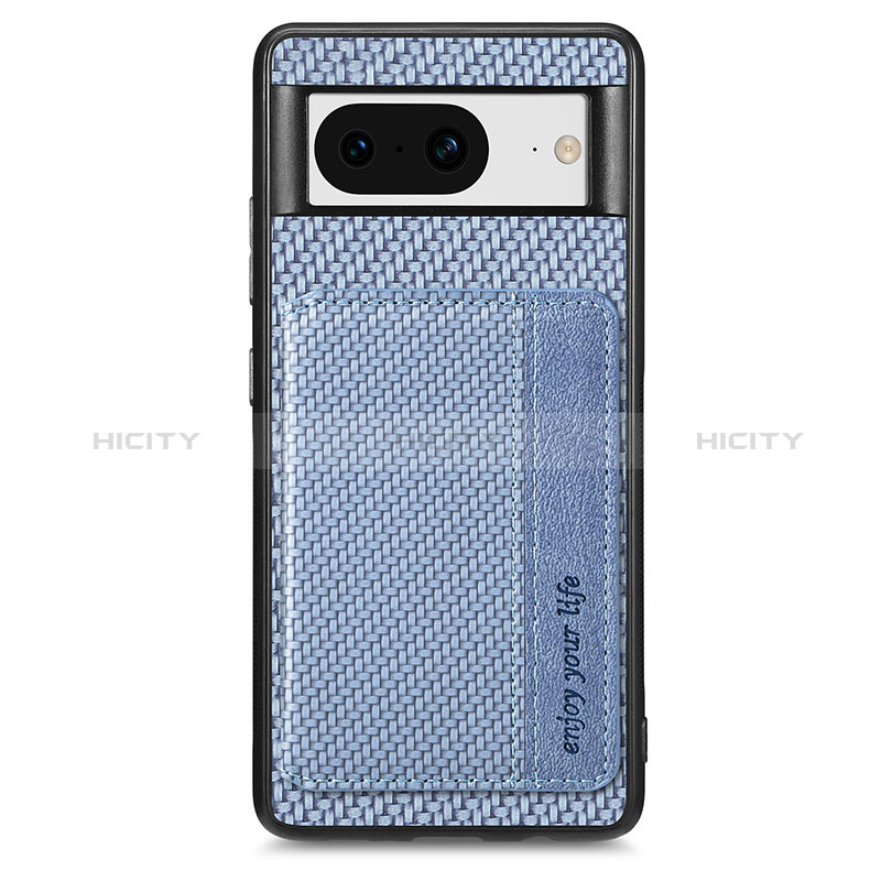 Funda Silicona Carcasa Ultrafina Goma con Magnetico S07D para Google Pixel 8 5G Azul