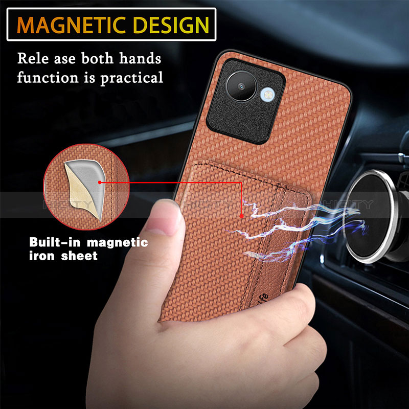 Funda Silicona Carcasa Ultrafina Goma con Magnetico S07D para Realme C30