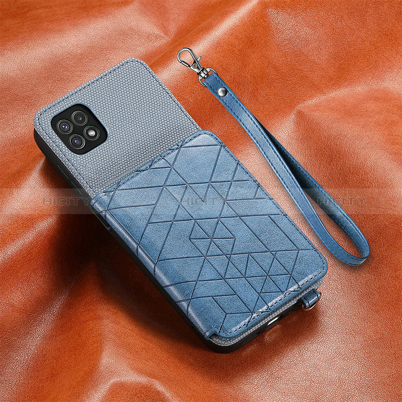Funda Silicona Carcasa Ultrafina Goma con Magnetico S07D para Samsung Galaxy A22s 5G Azul
