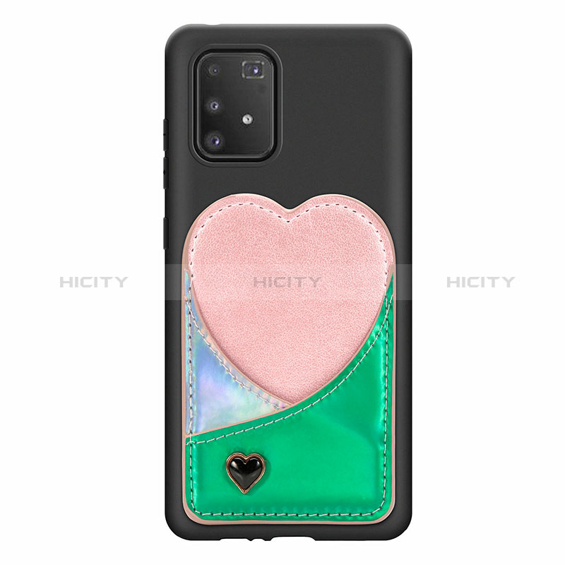 Funda Silicona Carcasa Ultrafina Goma con Magnetico S07D para Samsung Galaxy A91 Verde