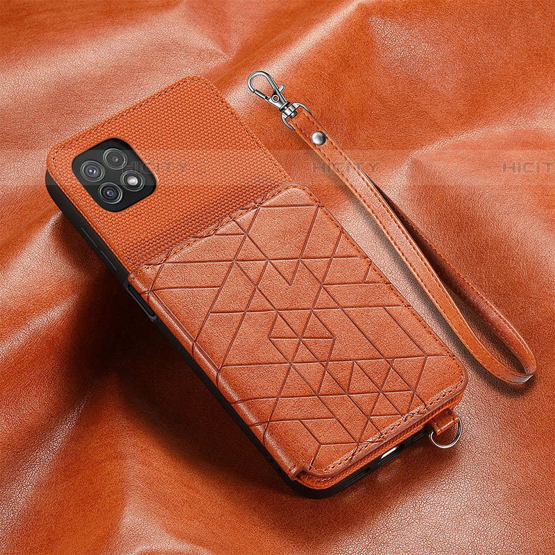 Funda Silicona Carcasa Ultrafina Goma con Magnetico S07D para Samsung Galaxy F42 5G Marron