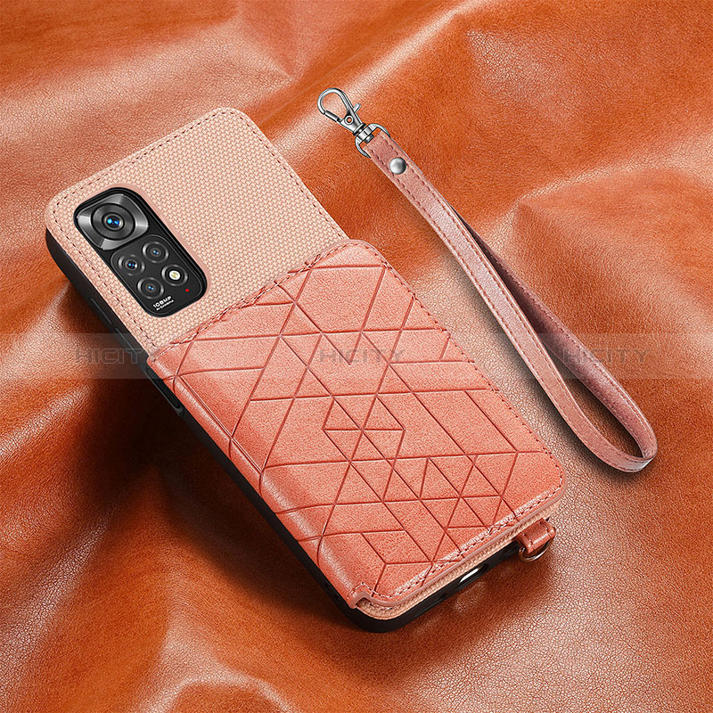 Funda Silicona Carcasa Ultrafina Goma con Magnetico S07D para Xiaomi Redmi Note 11 4G (2022) Rosa