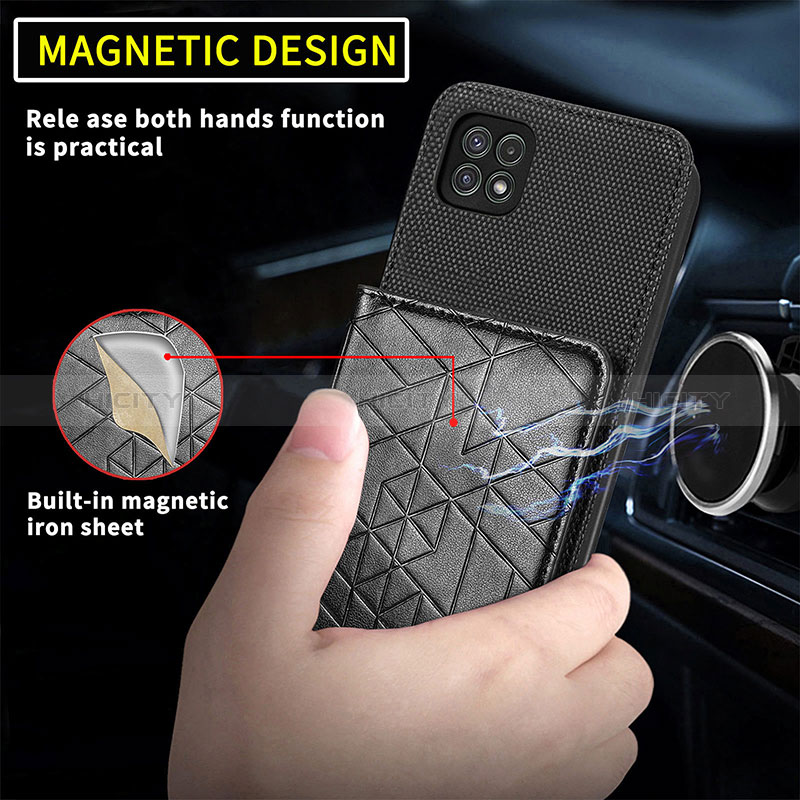 Funda Silicona Carcasa Ultrafina Goma con Magnetico S08D para Samsung Galaxy A22s 5G