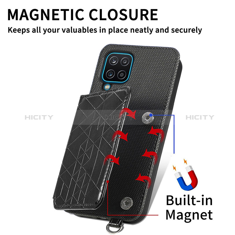 Funda Silicona Carcasa Ultrafina Goma con Magnetico S08D para Samsung Galaxy M12