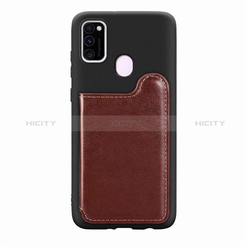 Funda Silicona Carcasa Ultrafina Goma con Magnetico S08D para Samsung Galaxy M21 Marron