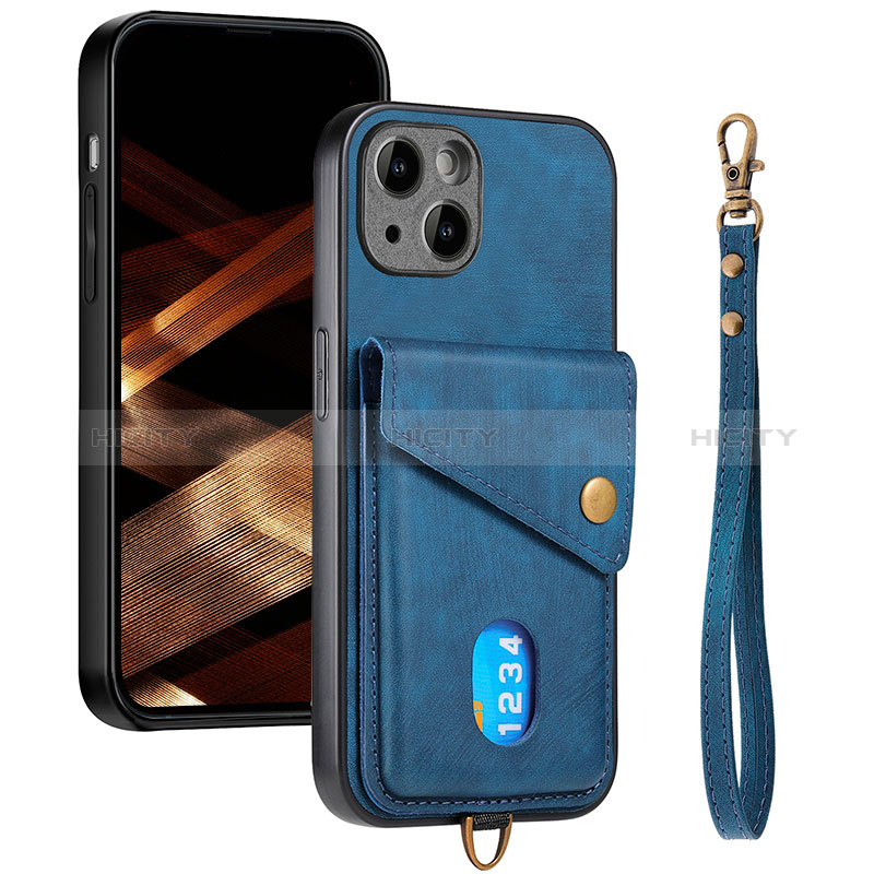 Funda Silicona Carcasa Ultrafina Goma con Magnetico S09D para Apple iPhone 14 Plus Azul