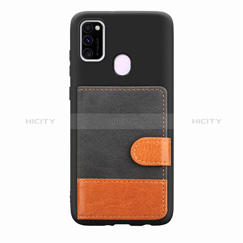 Funda Silicona Carcasa Ultrafina Goma con Magnetico S09D para Samsung Galaxy M21 Negro