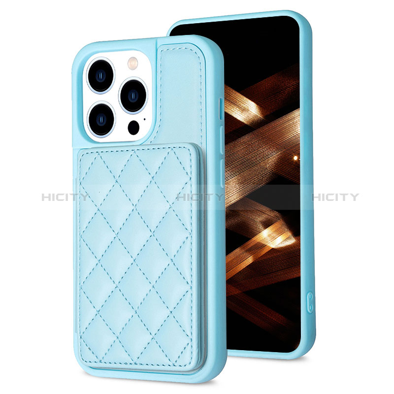 Funda Silicona Carcasa Ultrafina Goma con Magnetico S10D para Apple iPhone 13 Pro Max Azul Cielo