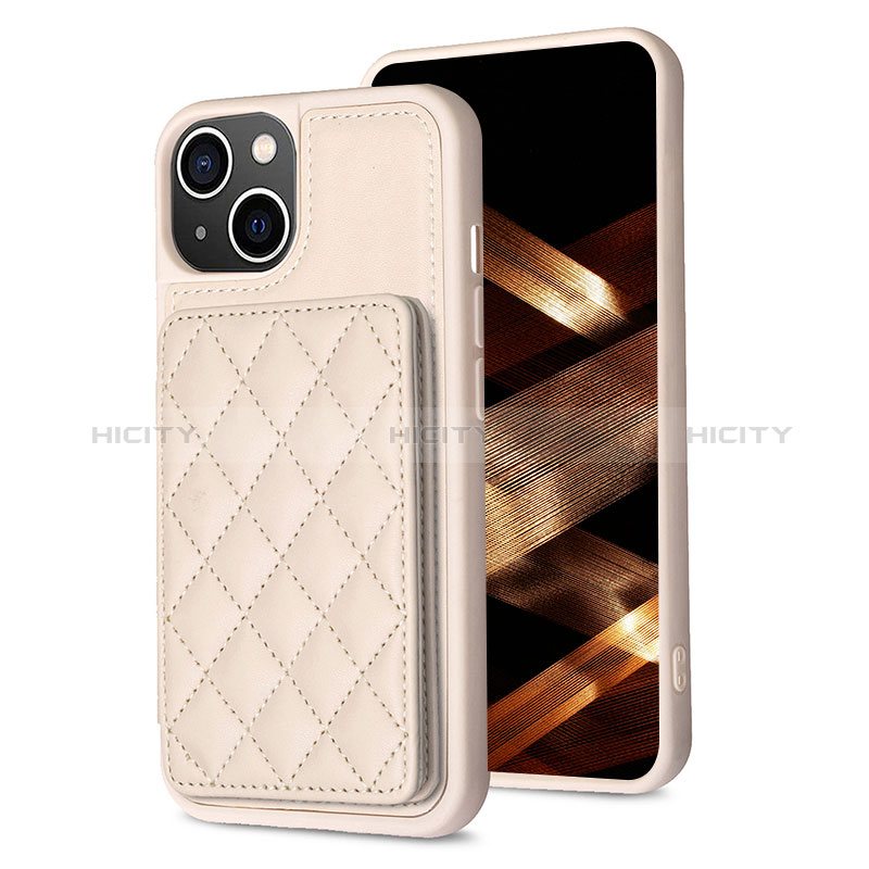 Funda Silicona Carcasa Ultrafina Goma con Magnetico S10D para Apple iPhone 15 Oro