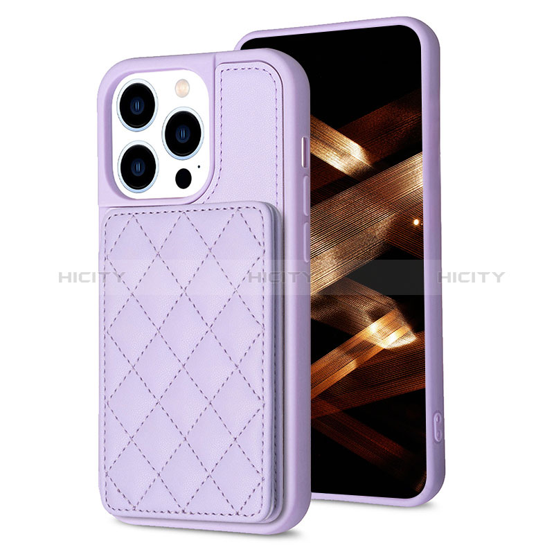 Funda Silicona Carcasa Ultrafina Goma con Magnetico S10D para Apple iPhone 15 Pro Purpura Claro