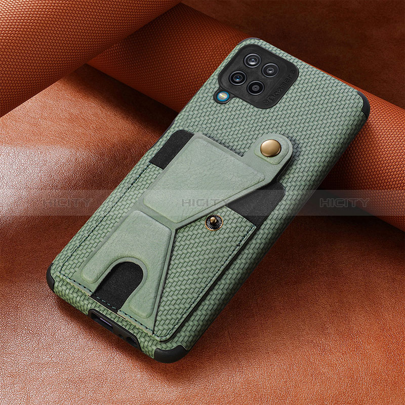 Funda Silicona Carcasa Ultrafina Goma con Magnetico S10D para Samsung Galaxy A12 5G Verde