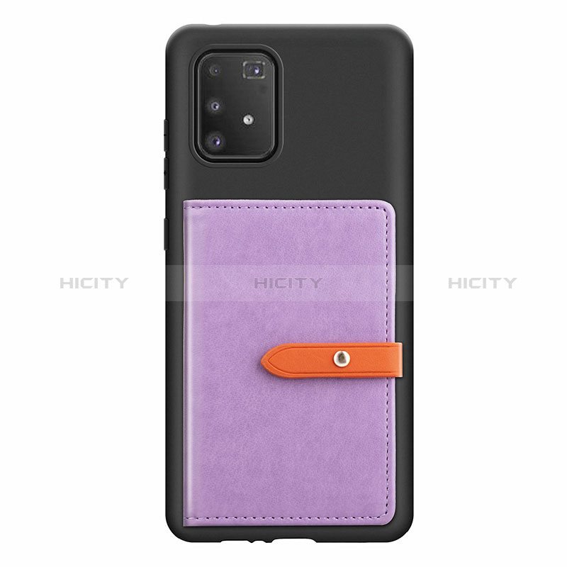 Funda Silicona Carcasa Ultrafina Goma con Magnetico S10D para Samsung Galaxy A91 Morado