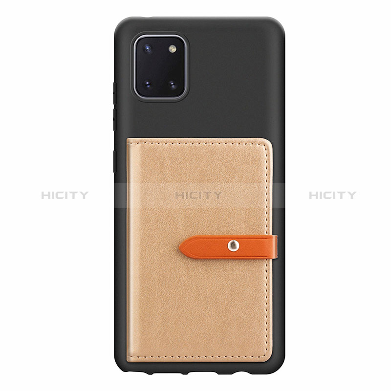 Funda Silicona Carcasa Ultrafina Goma con Magnetico S10D para Samsung Galaxy Note 10 Lite Caqui