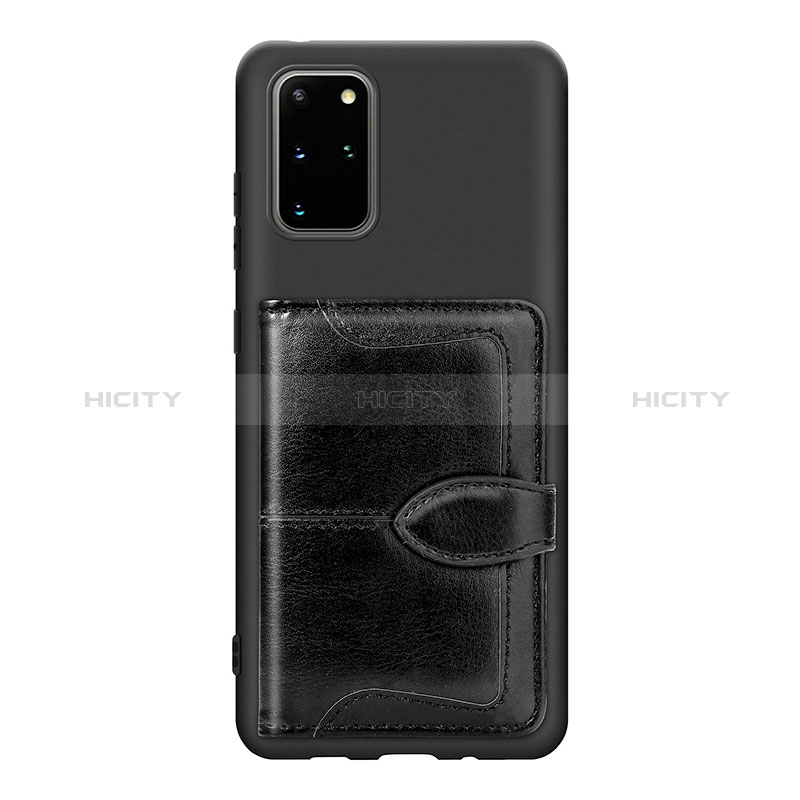 Funda Silicona Carcasa Ultrafina Goma con Magnetico S14D para Samsung Galaxy S20 Plus 5G Negro