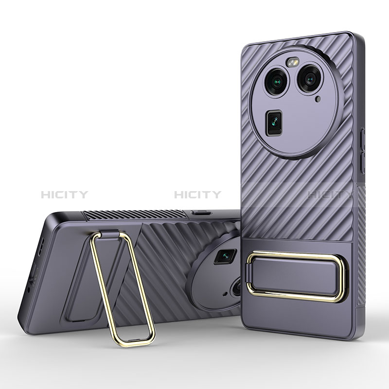 Funda Silicona Carcasa Ultrafina Goma con Soporte KC1 para Oppo Find X6 5G