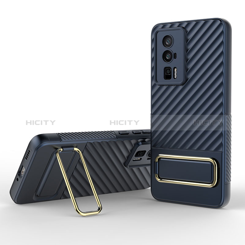 Funda Silicona Carcasa Ultrafina Goma con Soporte KC1 para Xiaomi Poco F5 Pro 5G