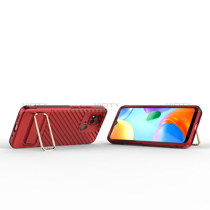 Funda Silicona Carcasa Ultrafina Goma con Soporte KC1 para Xiaomi Redmi 10 India