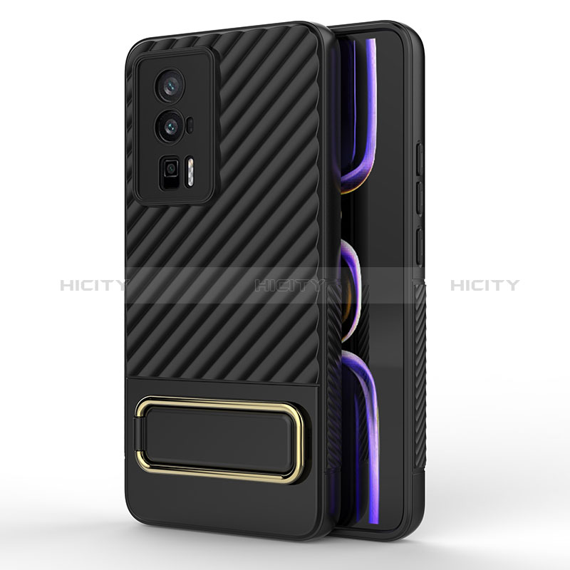 Funda Silicona Carcasa Ultrafina Goma con Soporte KC1 para Xiaomi Redmi K60 Pro 5G