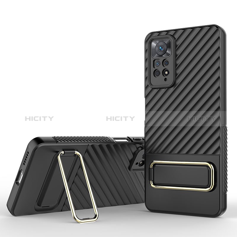 Funda Silicona Carcasa Ultrafina Goma con Soporte KC1 para Xiaomi Redmi Note 11 Pro 4G