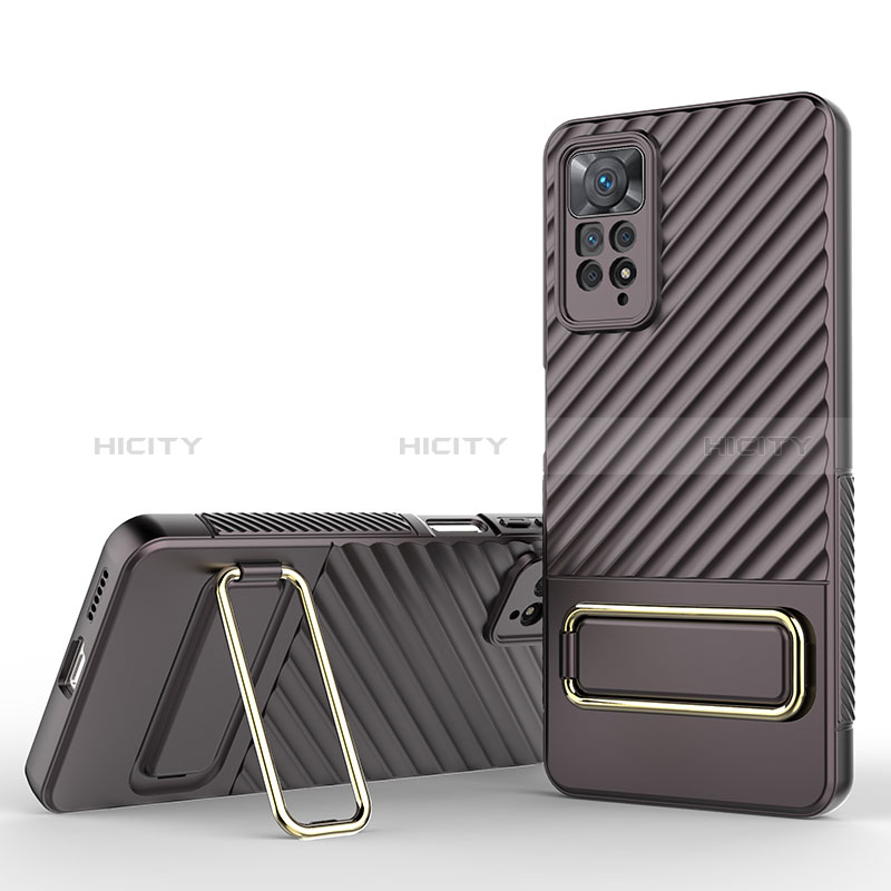 Funda Silicona Carcasa Ultrafina Goma con Soporte KC1 para Xiaomi Redmi Note 11 Pro 4G