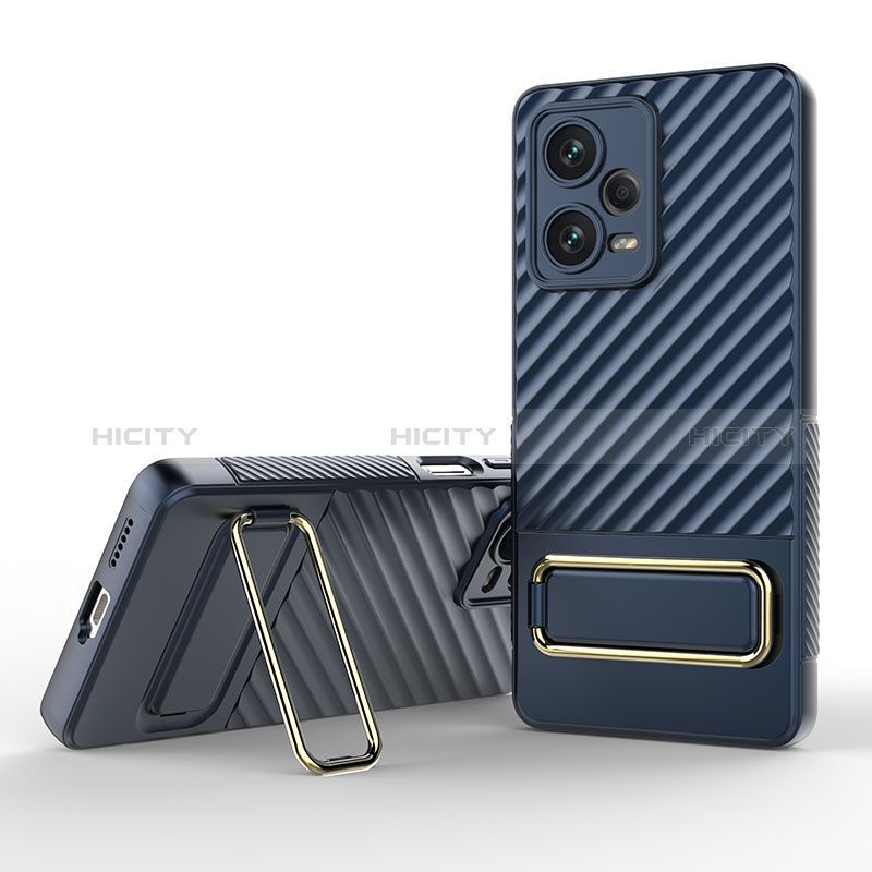 Funda Silicona Carcasa Ultrafina Goma con Soporte KC1 para Xiaomi Redmi Note 12 Explorer Azul